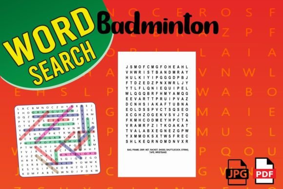 Badminton Word Search Puzzles