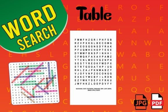 Engage and Relax with Table Tennis Word Search Puzzles