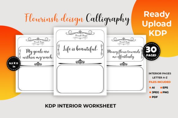Flourish Design Calligraphy Pages