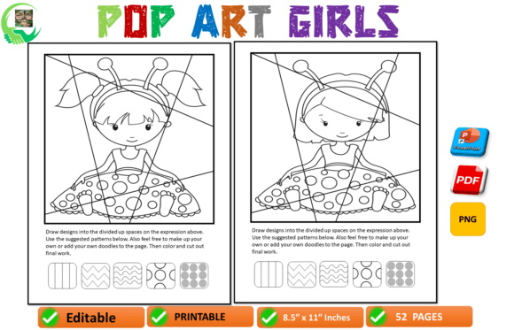 Pop Art Girls Coloring Bold and Beautif: Where Iconic Style Meets Creative Freedom