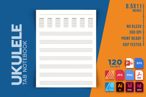 Ukulele Tab Notebook Interior for Effortless KDP Publishing